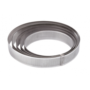 FASCIA FORATA TONDA INOX  CM.7H3,5 L