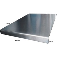 PIANO LAVORO SPIANATOIA INOX  CM.70X48 CON BORDO 2 CM.