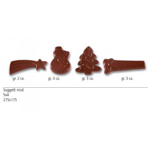 PLACCA SOGGETTI NATALIZI PER C IOCCOLATINI