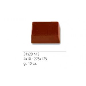 PLACCA RETTANGOLO LISCIO PER  CIOCCOLATINI