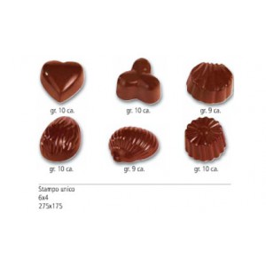 PLACCA CUORE-CONCH.-NOCCIOLE  PER CIOCCOLATINI