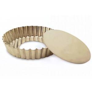 TORTIERA CM.28 ALTA FONDO MOBI LE BANDA STAGNATA